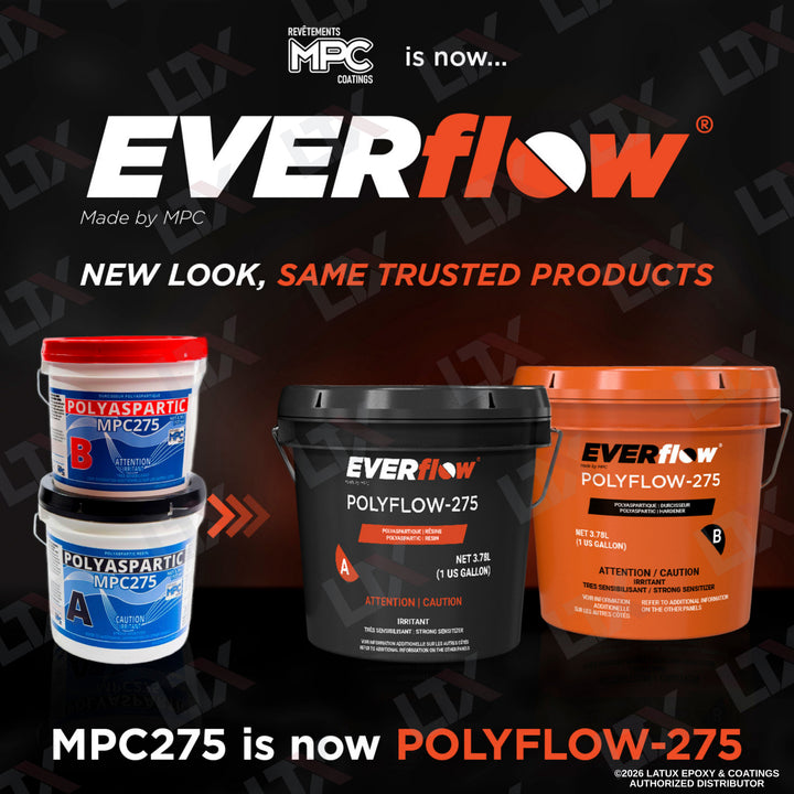EF-275 polyaspartic coating finish transition detail