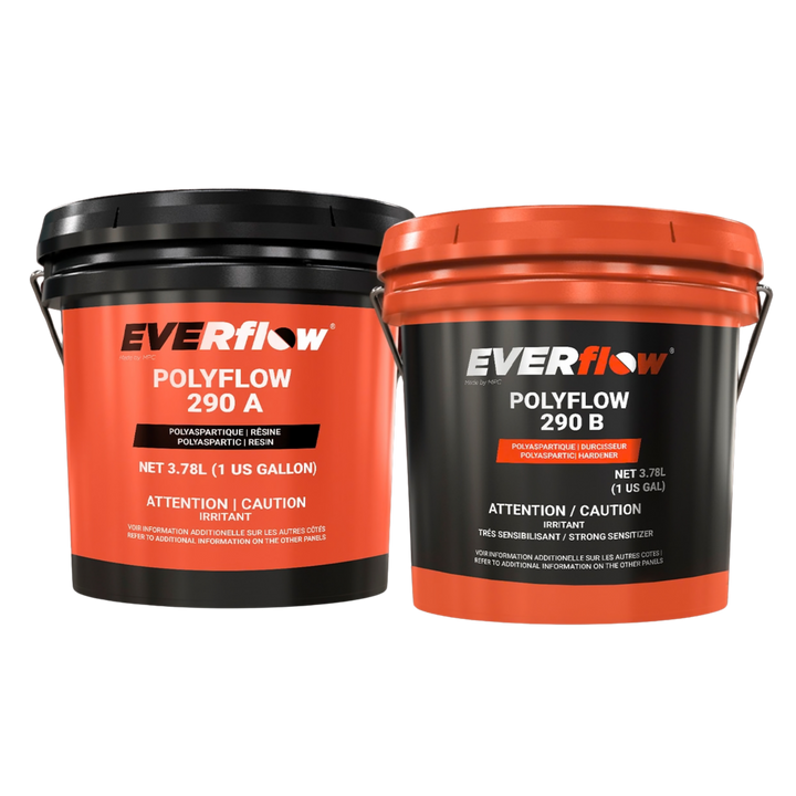 Everflow EF-290 high solids solvent polyaspartic, 2 gallon kit