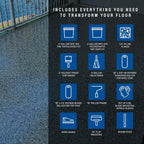 MPC Flake Floor Epoxy System - Contractor-Grade Floor Epoxy Kit for Residential and Commercial Use, 3 Gallons, 25 Pounds, Covers 400 Square Feet