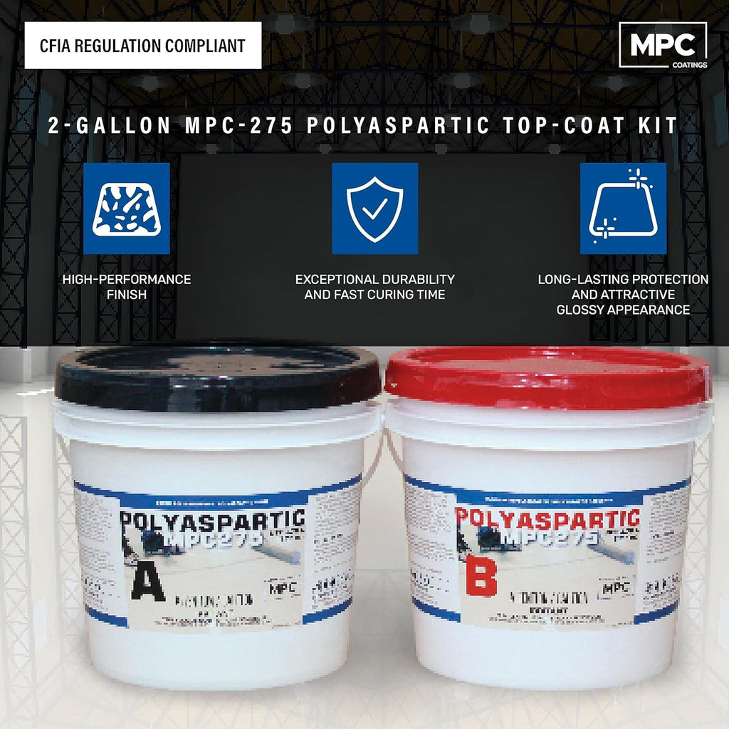 MPC Flake Floor Epoxy System - Contractor-Grade Floor Epoxy Kit for Residential and Commercial Use, 3 Gallons, 25 Pounds, Covers 400 Square Feet