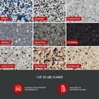 Home and Industrial Flakes for Basement, Shop, and Garage Floors, 40-Pound Box