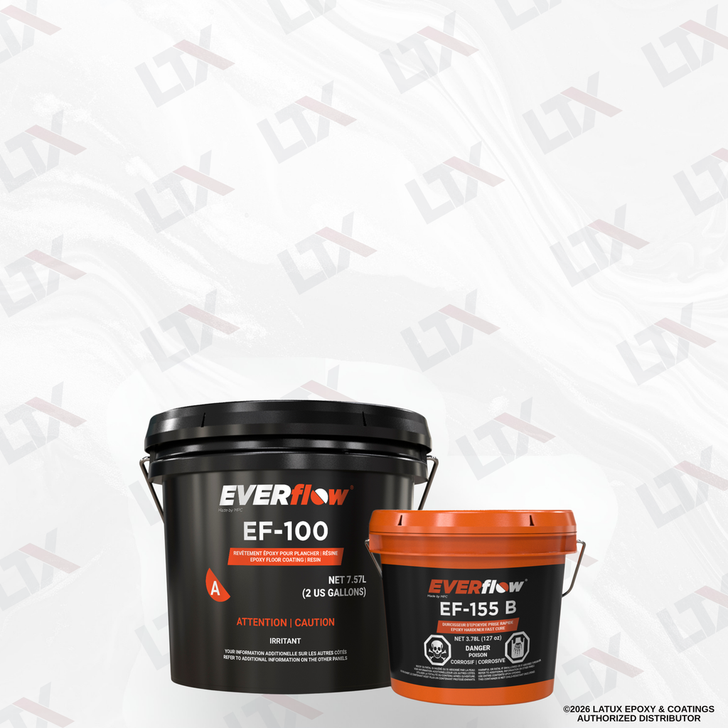 EF-155 | Super Fast Epoxy Resin Flooring Kit For Metallics (3 Gal) | 100% Solids, UV Stable