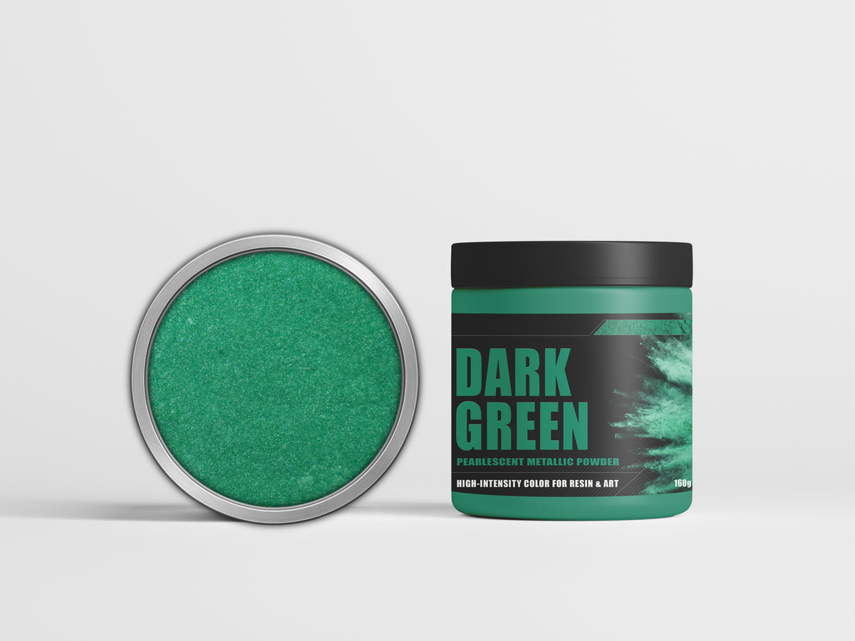 Latux Dark Green metallic epoxy pigment swatch