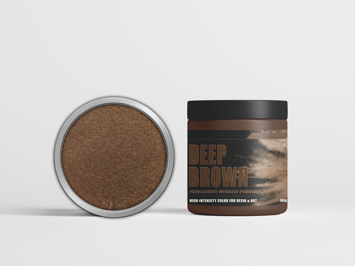 Latux Deep Brown metallic epoxy pigment swatch