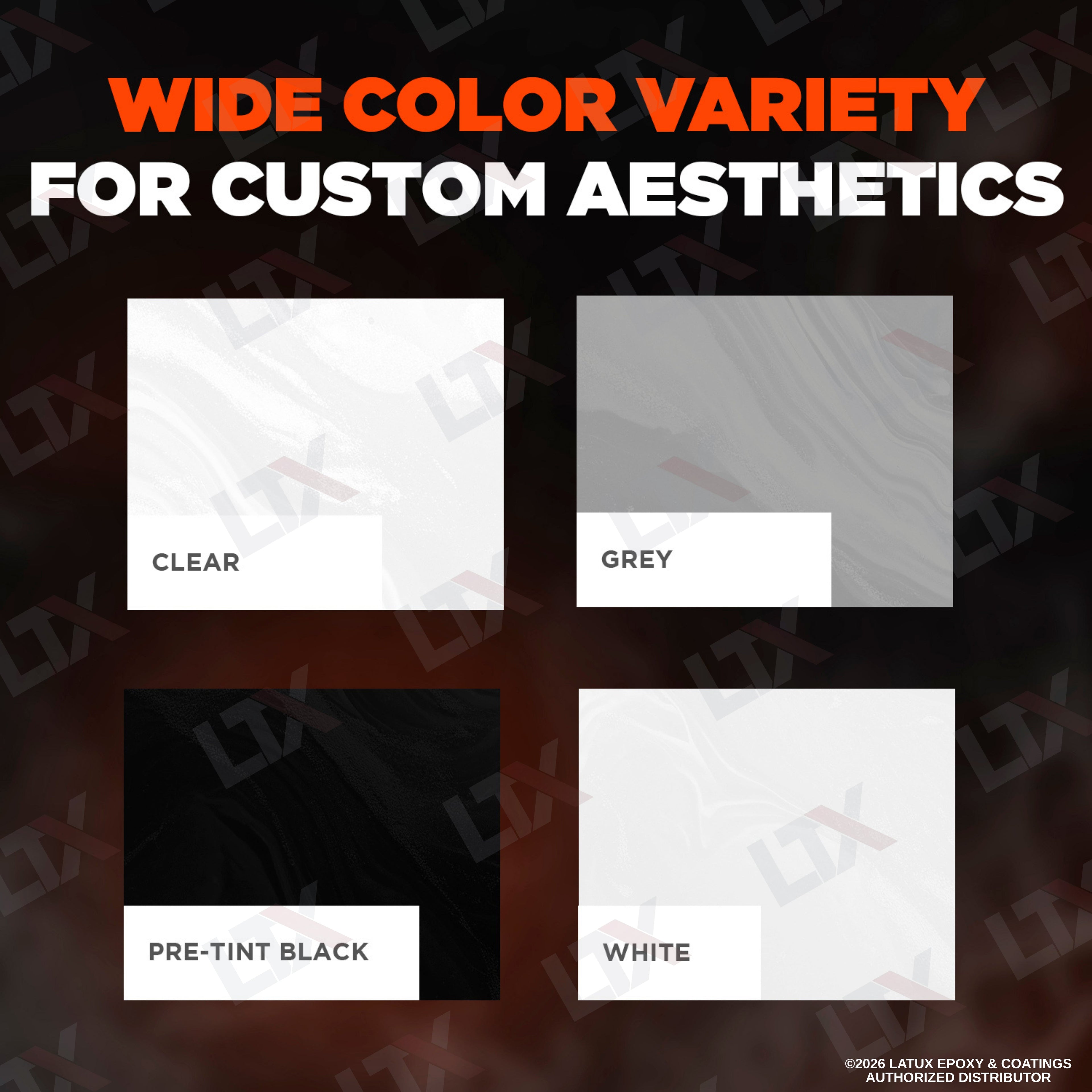 EF-100 epoxy floor coating available colors: clear, white, beige, black, light grey, medium grey