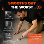 EF-135 epoxy crack filler spread into a concrete crack with a trowel, 1,100 linear feet per gallon
