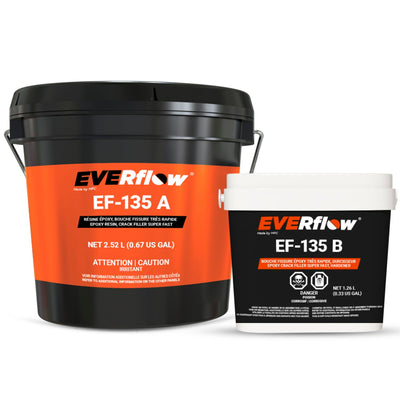 Everflow EF-135 | Super Fast Cure Epoxy Crack Filler (1 Gal Kit)