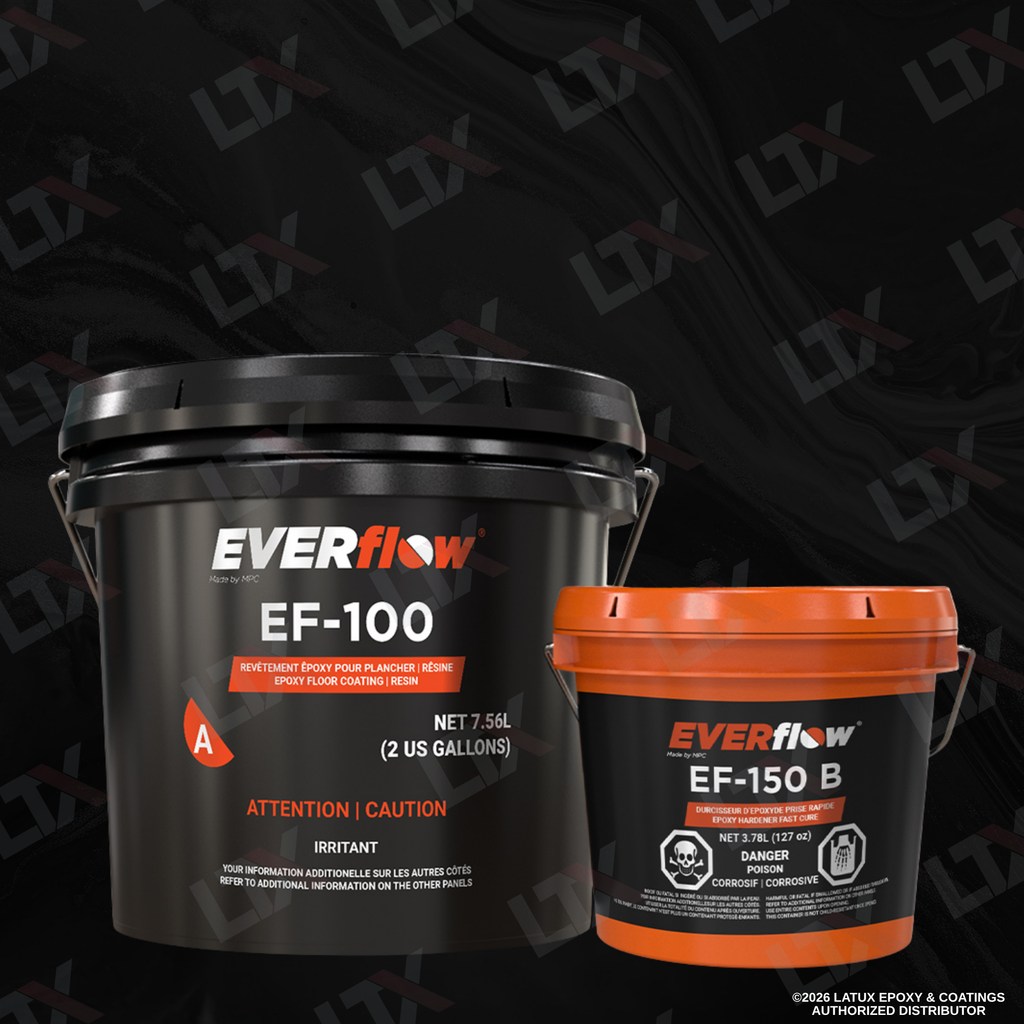 EF-100 epoxy in black pre-tinted base finish