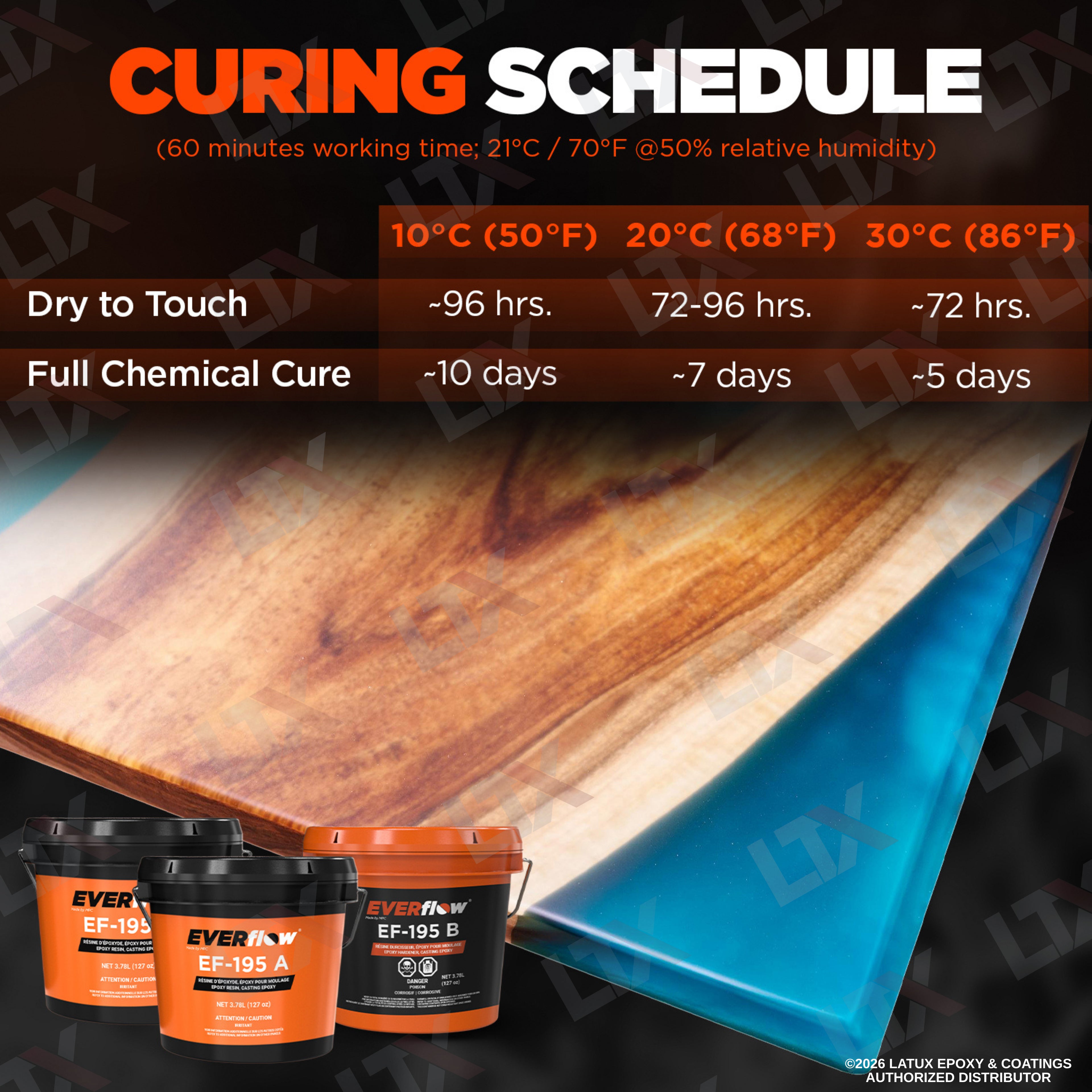 Everflow EF-195 | Low Exotherm Epoxy Casting System | (MPC-195)
