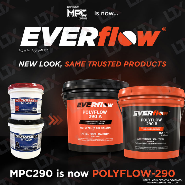 EF-290 polyaspartic coating finish transition detail