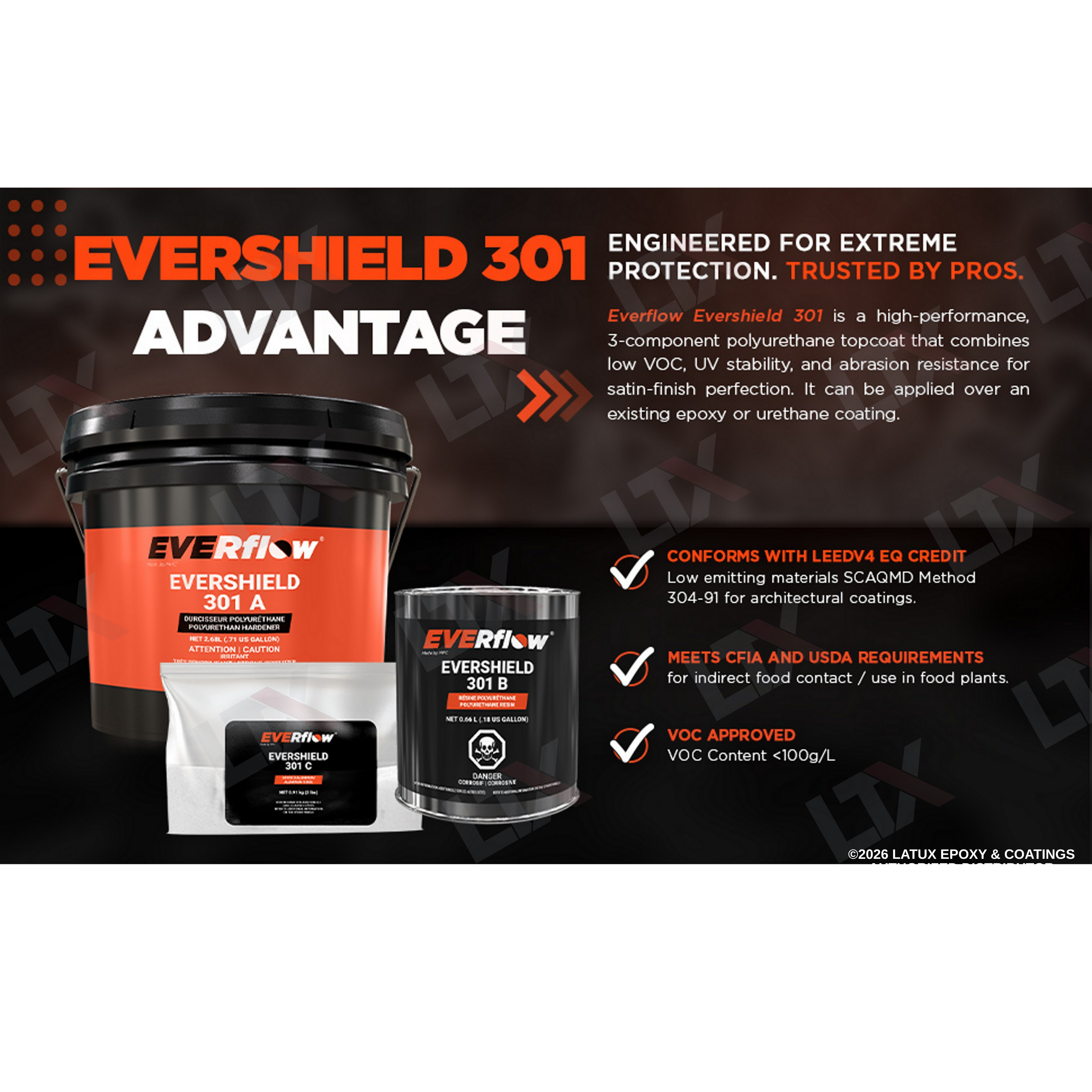 Everflow EF-301 | Aliphatic Polyurethane Finish Coat | (MPC-301)