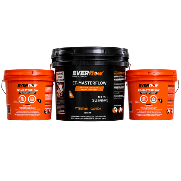 EF-Masterflow | Kit de Resina Epóxi para Pisos Metálicos (3 Gal) | 100% Sólidos, Estável aos Raios UV