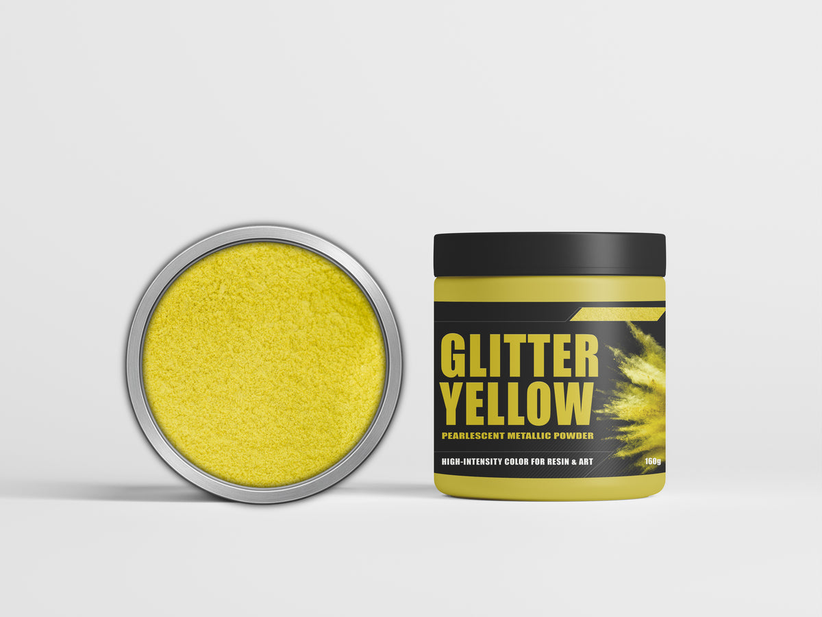 Latux Glitter Yellow metallic epoxy pigment swatch