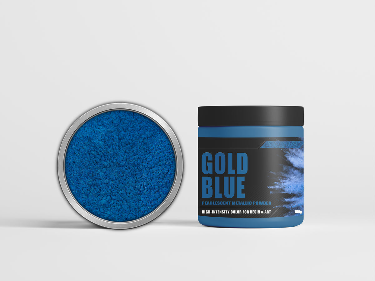 Latux Gold Blue metallic epoxy pigment swatch