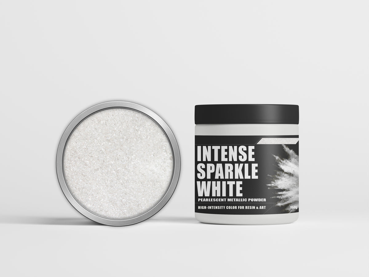 Latux Intense Sparkle White metallic epoxy pigment swatch