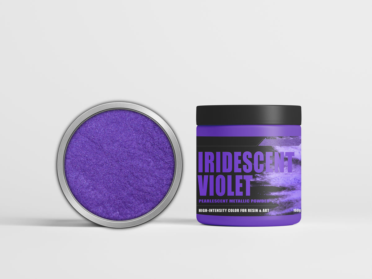 Latux Iridescent Violet metallic epoxy pigment jar
