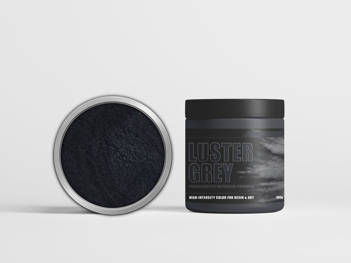 Latux Luster Grey metallic epoxy pigment swatch