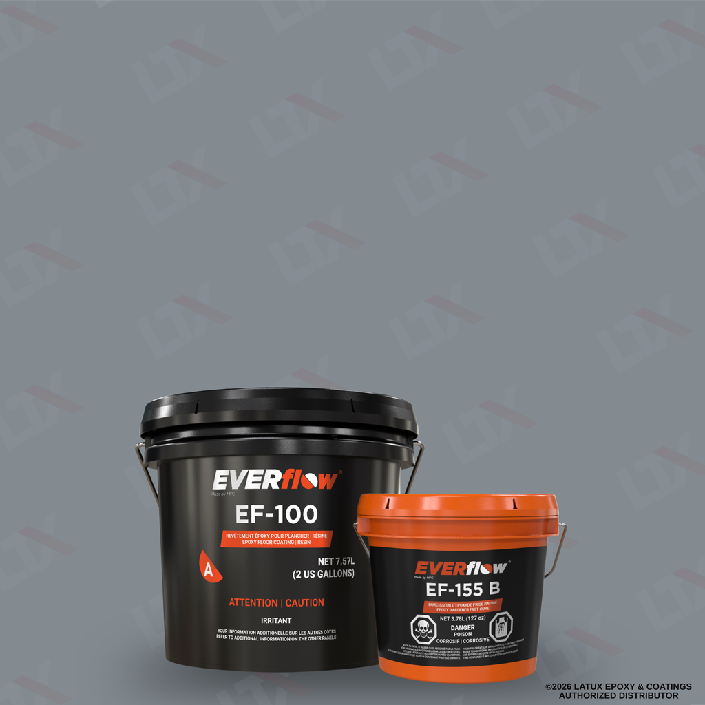 EF-155 | Super Fast Epoxy Resin Flooring Kit For Metallics (3 Gal) | 100% Solids, UV Stable