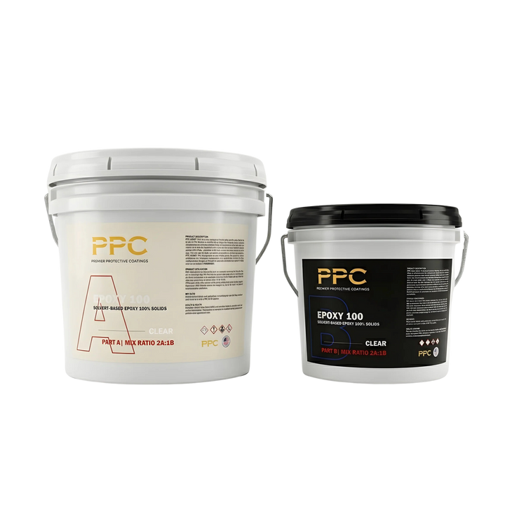 PPC Epoxy 100 Clear 100% solids epoxy floor coating kit, 3 gallon
