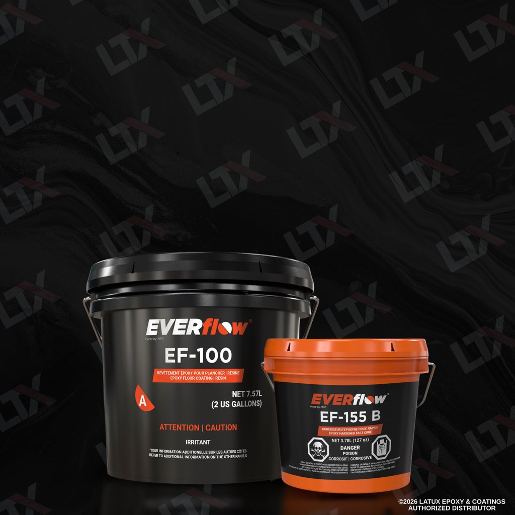 EF-155 | Super Fast Epoxy Resin Flooring Kit For Metallics (3 Gal) | 100% Solids, UV Stable