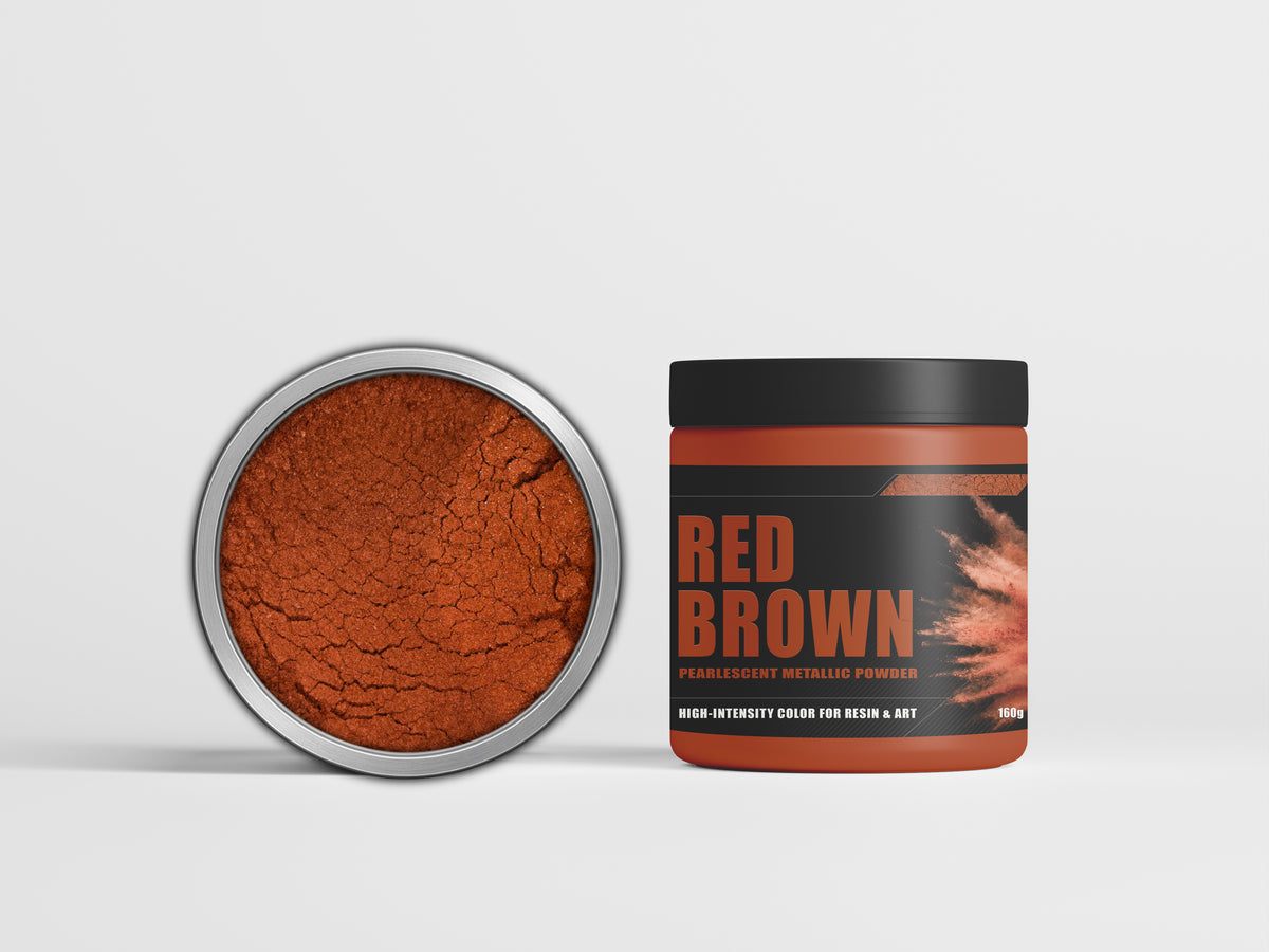 Latux Red Brown metallic epoxy pigment swatch
