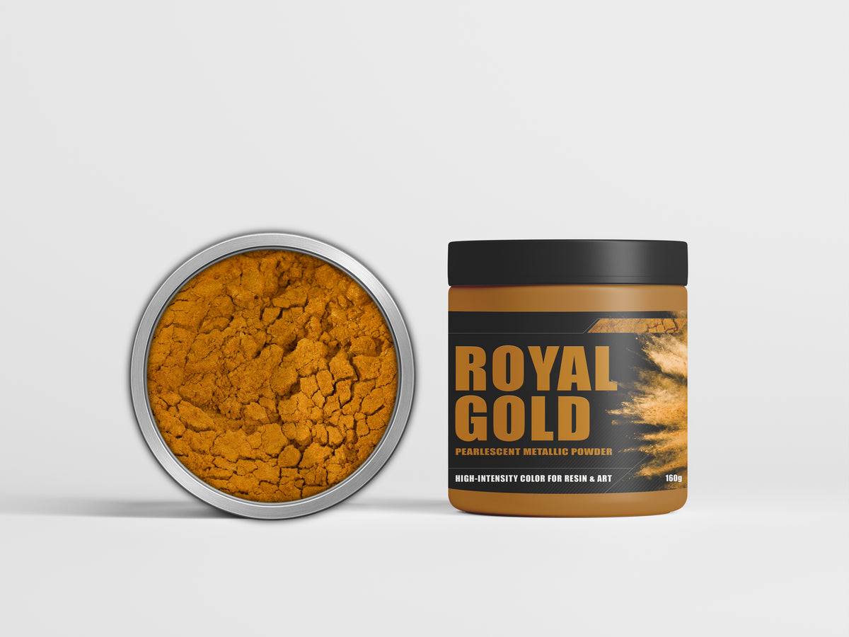 Latux Royal Gold metallic epoxy pigment swatch