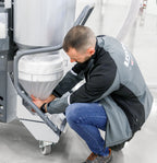 Lavina V32E dust extractor Longopac continuous bagging system for clean concrete dust disposal