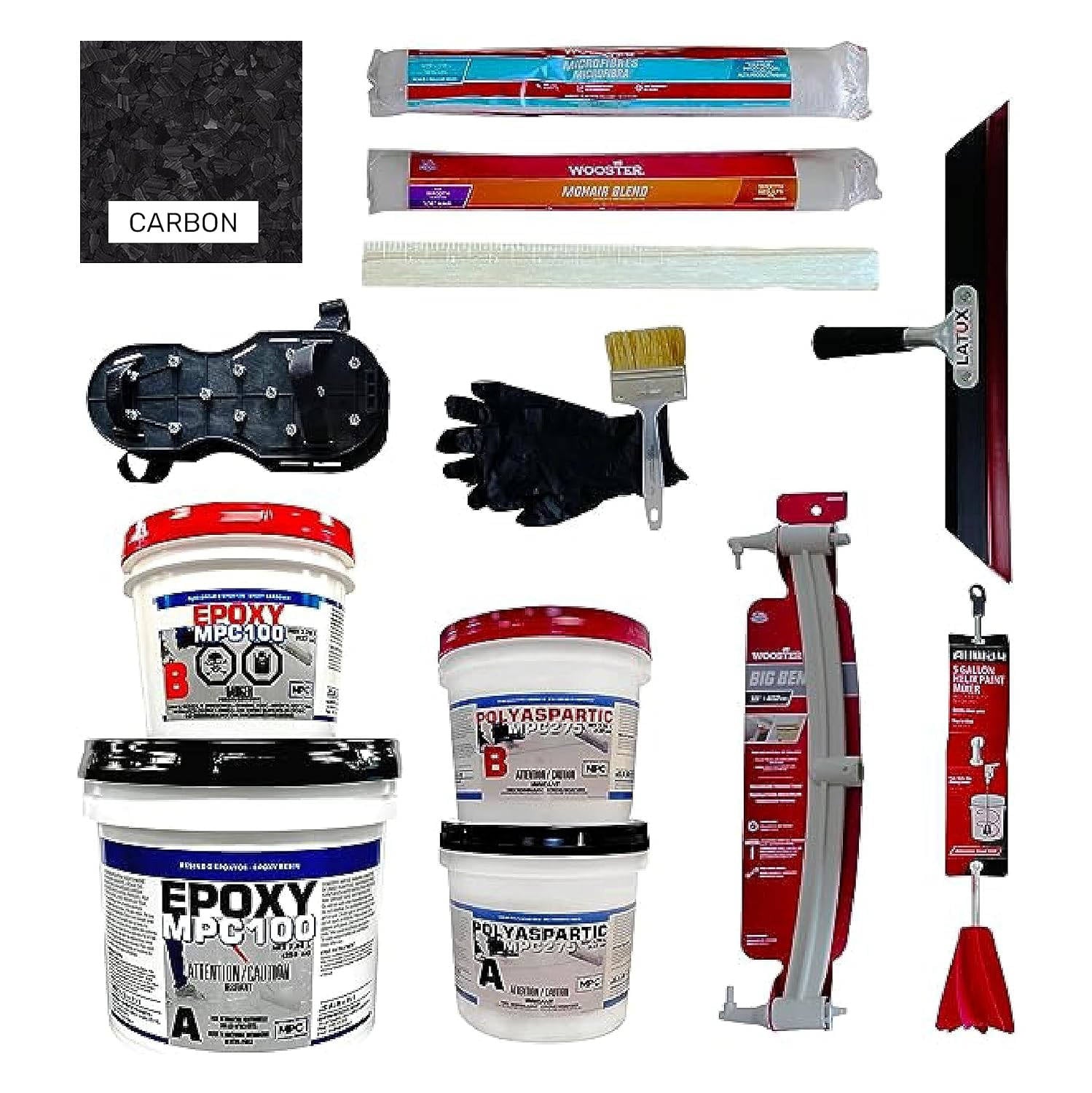 MPC Flake Floor Epoxy System - Contractor-Grade Floor Epoxy Kit for Residential and Commercial Use, 3 Gallons, 25 Pounds, Covers 400 Square Feet
