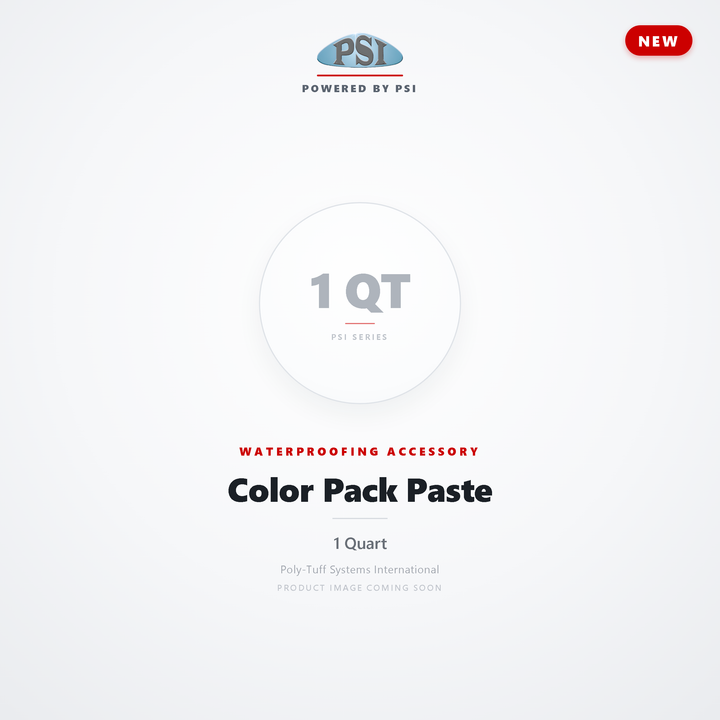 Color Pack Paste - waterproofing accessory by Poly-Tuff Systems International (PSI). Product photo coming soon.