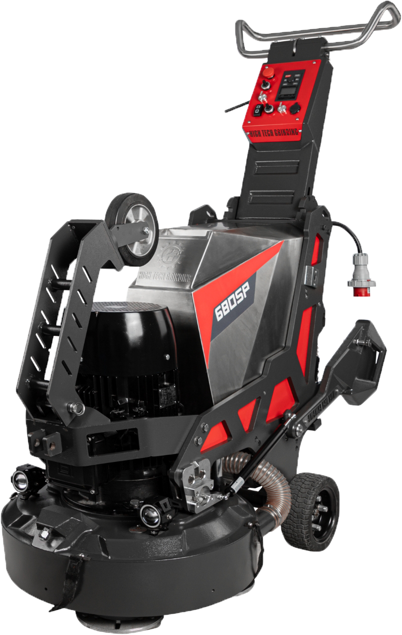HTG-680 SP self-propelled planetary floor grinder, front three-quarter view