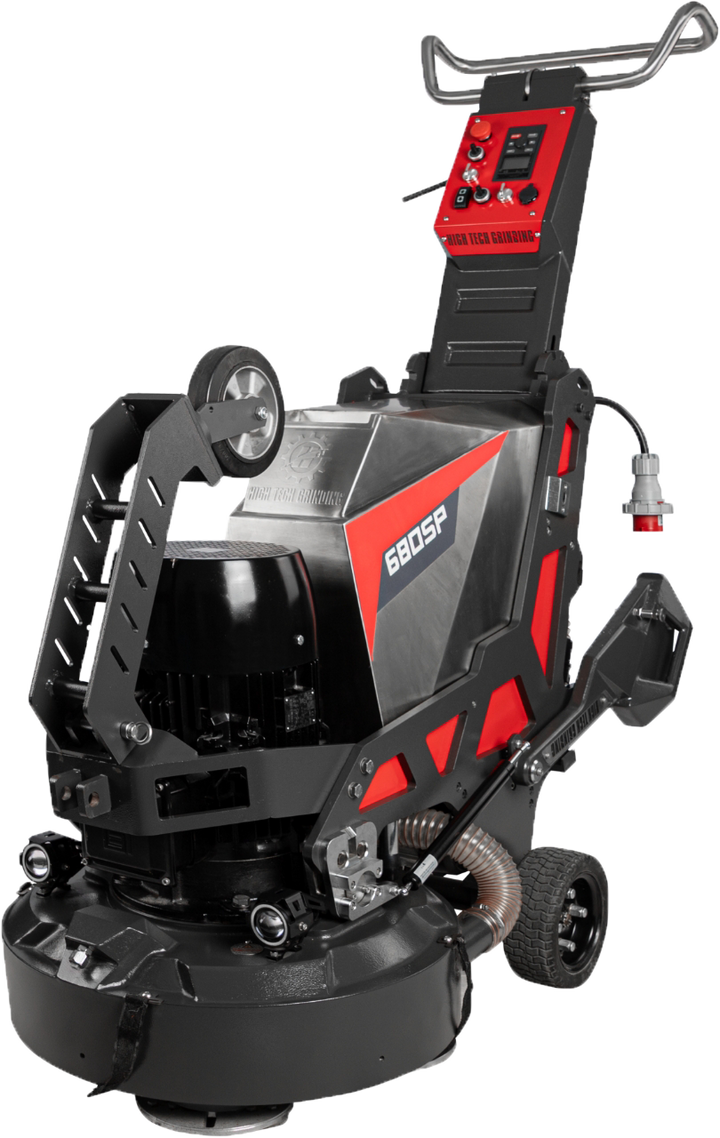 HTG-680 SP self-propelled planetary floor grinder, front three-quarter view