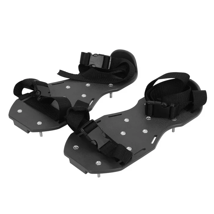 Epoxy installer spike shoes for walking on freshly poured floor coatings